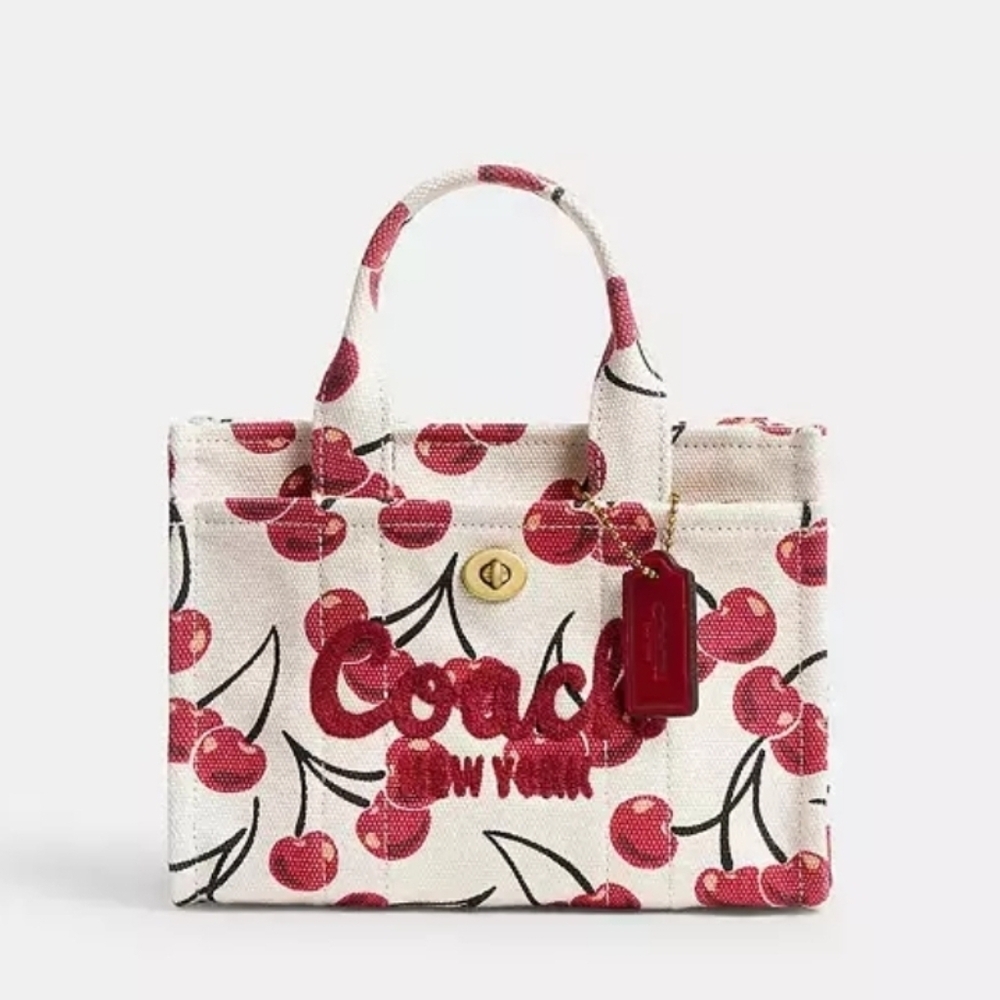 Coach Cherry Canvas Tote Bag